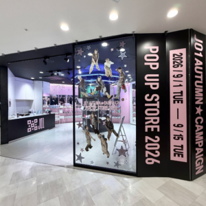 JO1 AUTUMN CAMPAIGN POPUP STORE 2026の店舗外観（SHIBUYA109渋谷店 DISP!!!）