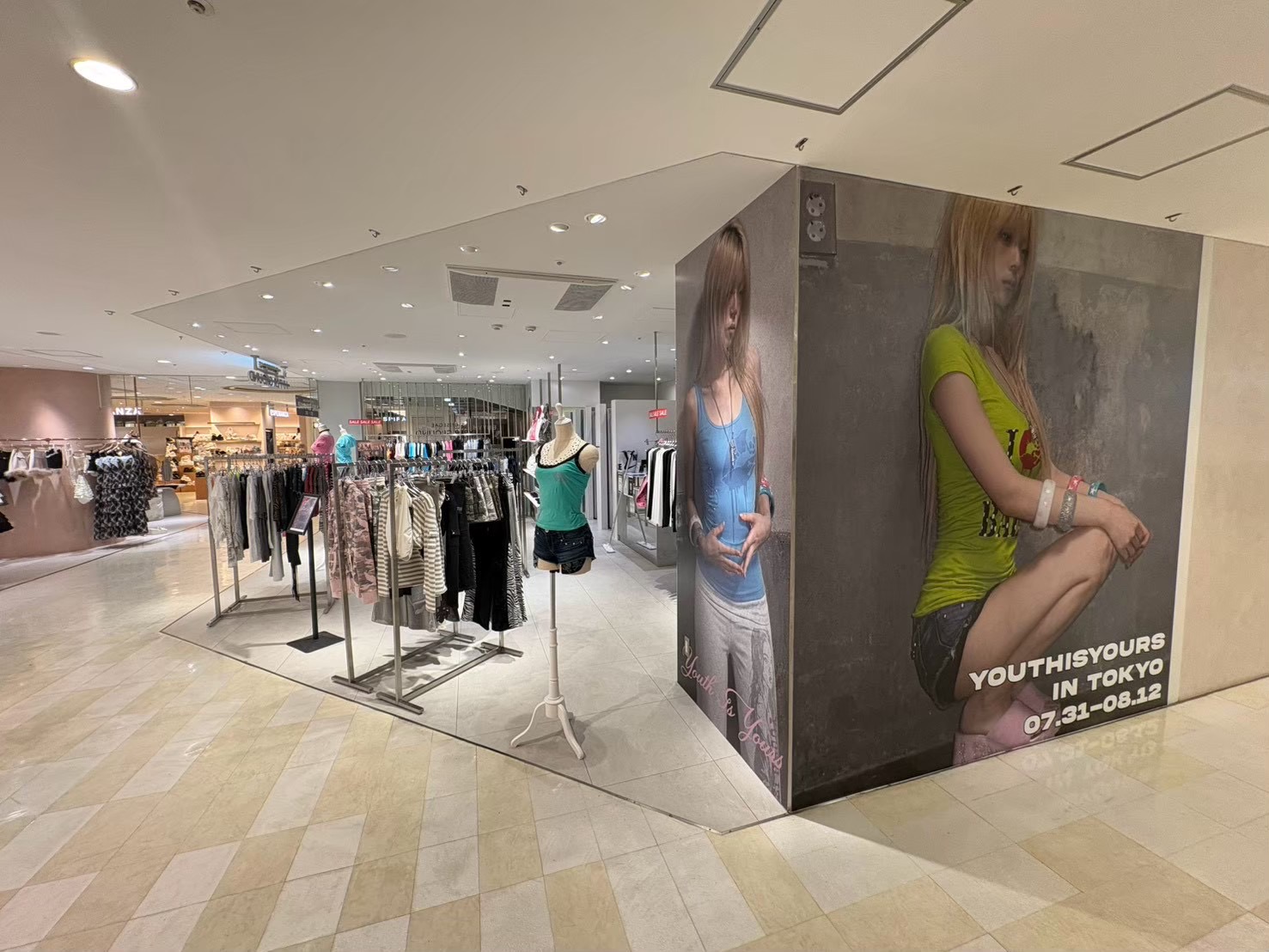 Youth is yoursとLUV IS TRUEのポップアップストア（SHIBUYA109渋谷店 SHINSEGAE HYPER GROUND）